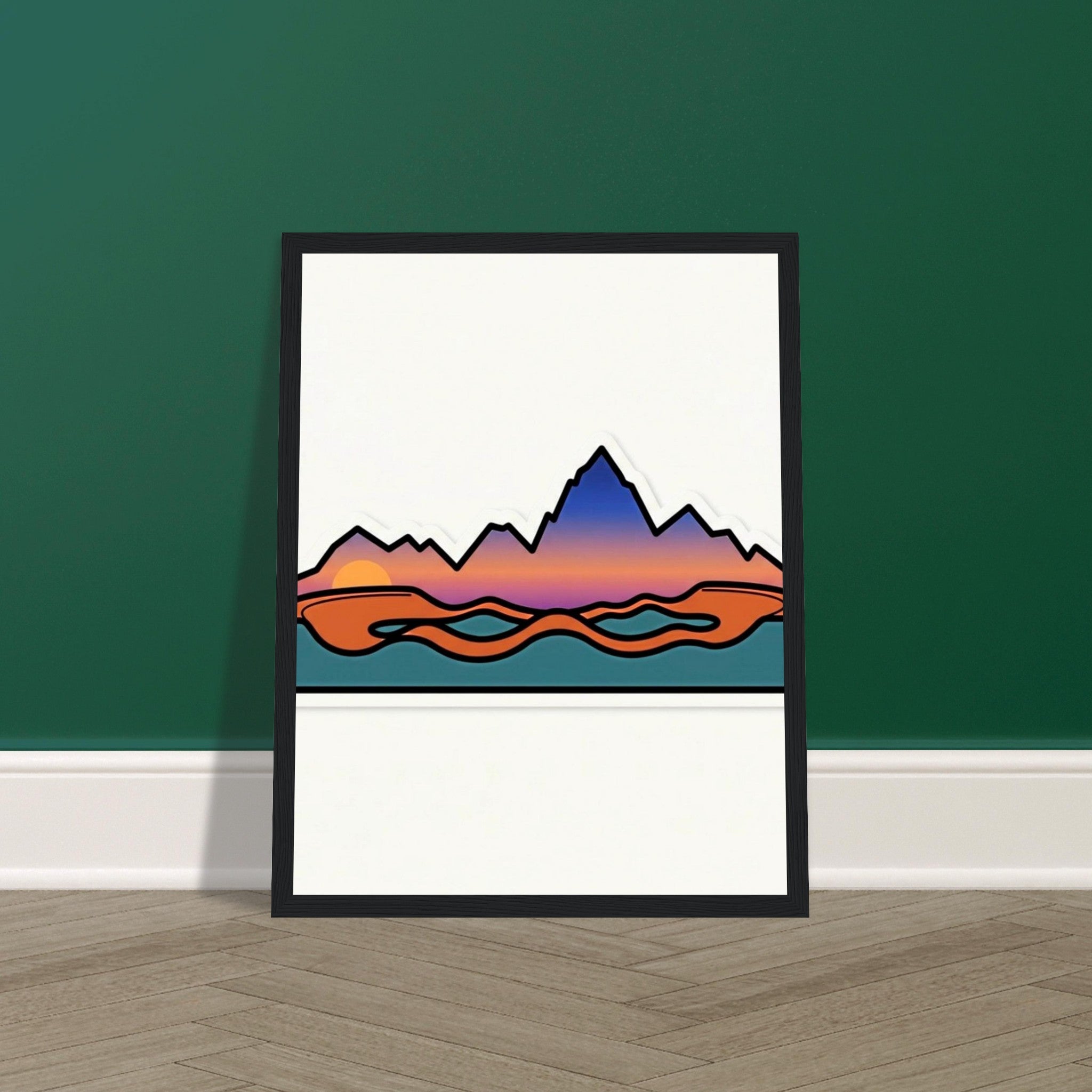 Sunset Ridge Framed Print | Mountain Bike Wall Art