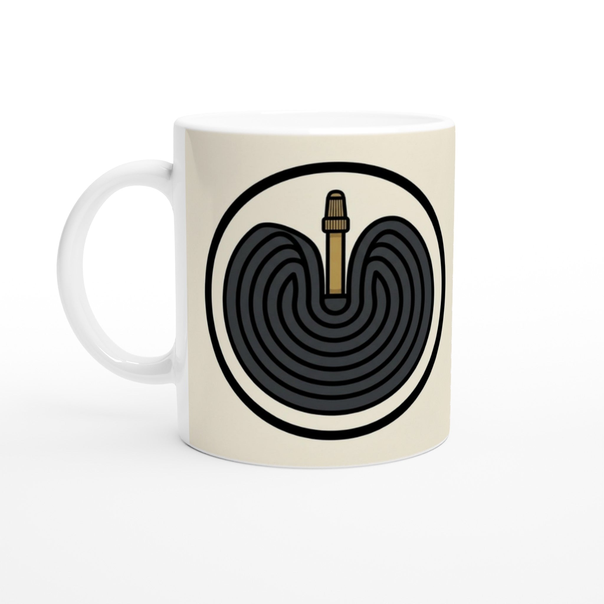 Inner Tube Coil MTB Mug | Mountain Biker Coffee Mug