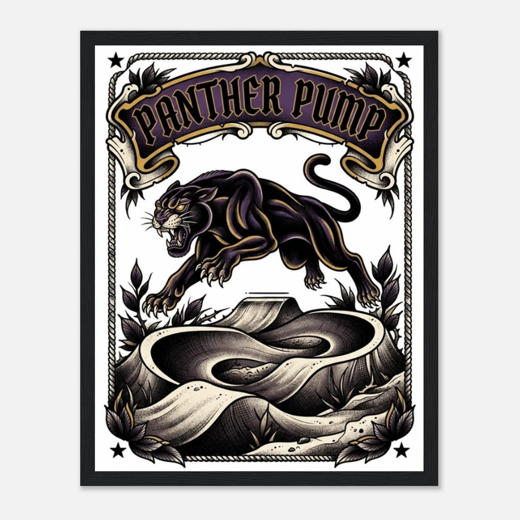 Panther Pump Framed Framed Print | Mountain Bike Wall Art - view 4