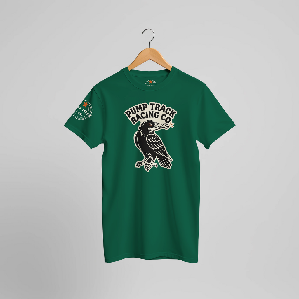 Pump Track Racing Co Raven MTB T-Shirt | Mountain Bike Graphic Tee - view 4