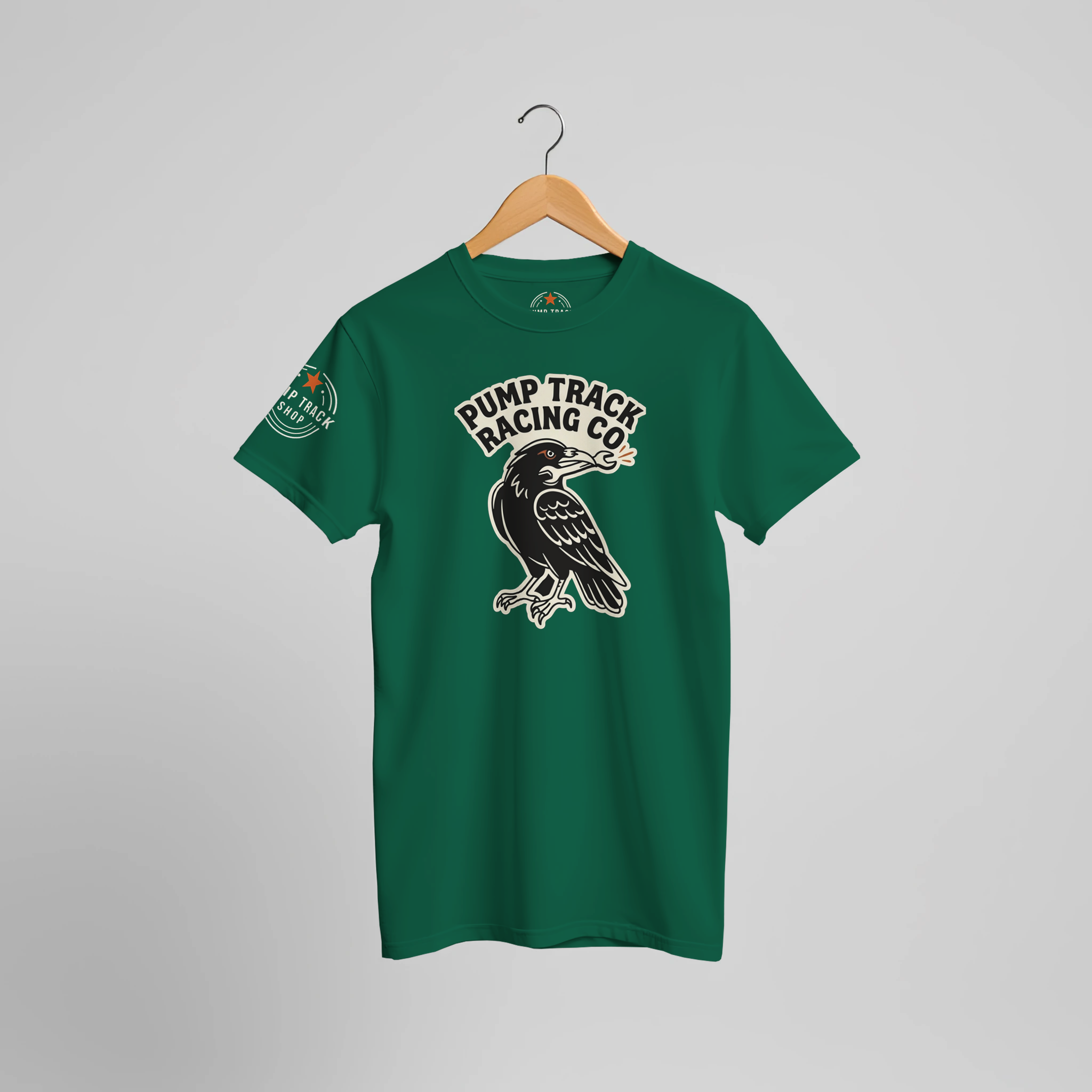 Pump Track Racing Co Raven MTB T-Shirt | Mountain Bike Graphic Tee - view 4