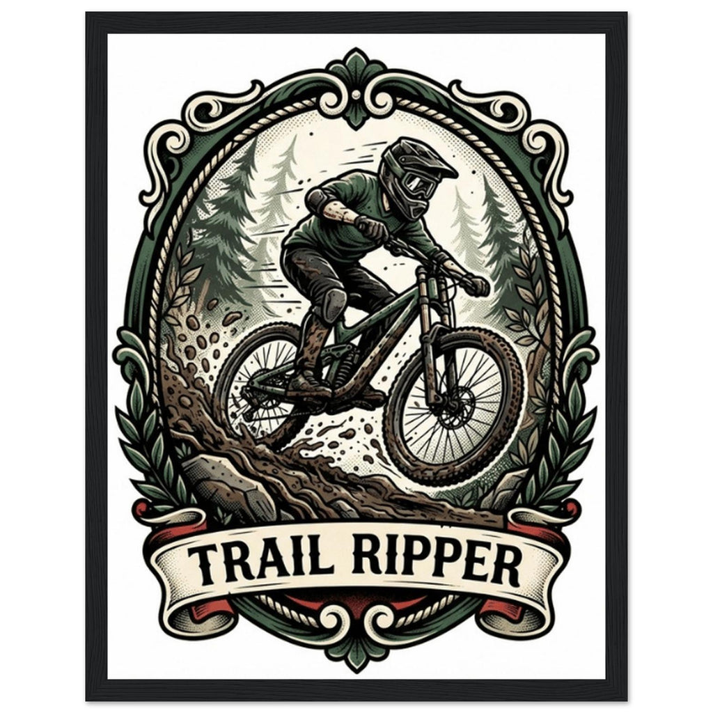 Trail Ripper Framed Print | Mountain Bike Wall Art - view 3