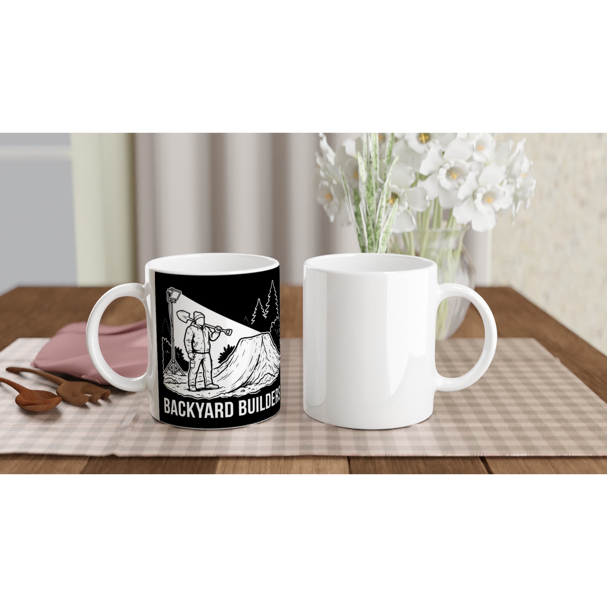 Backyard Builders MTB Mug | Mountain Biker Coffee Mug - view 3