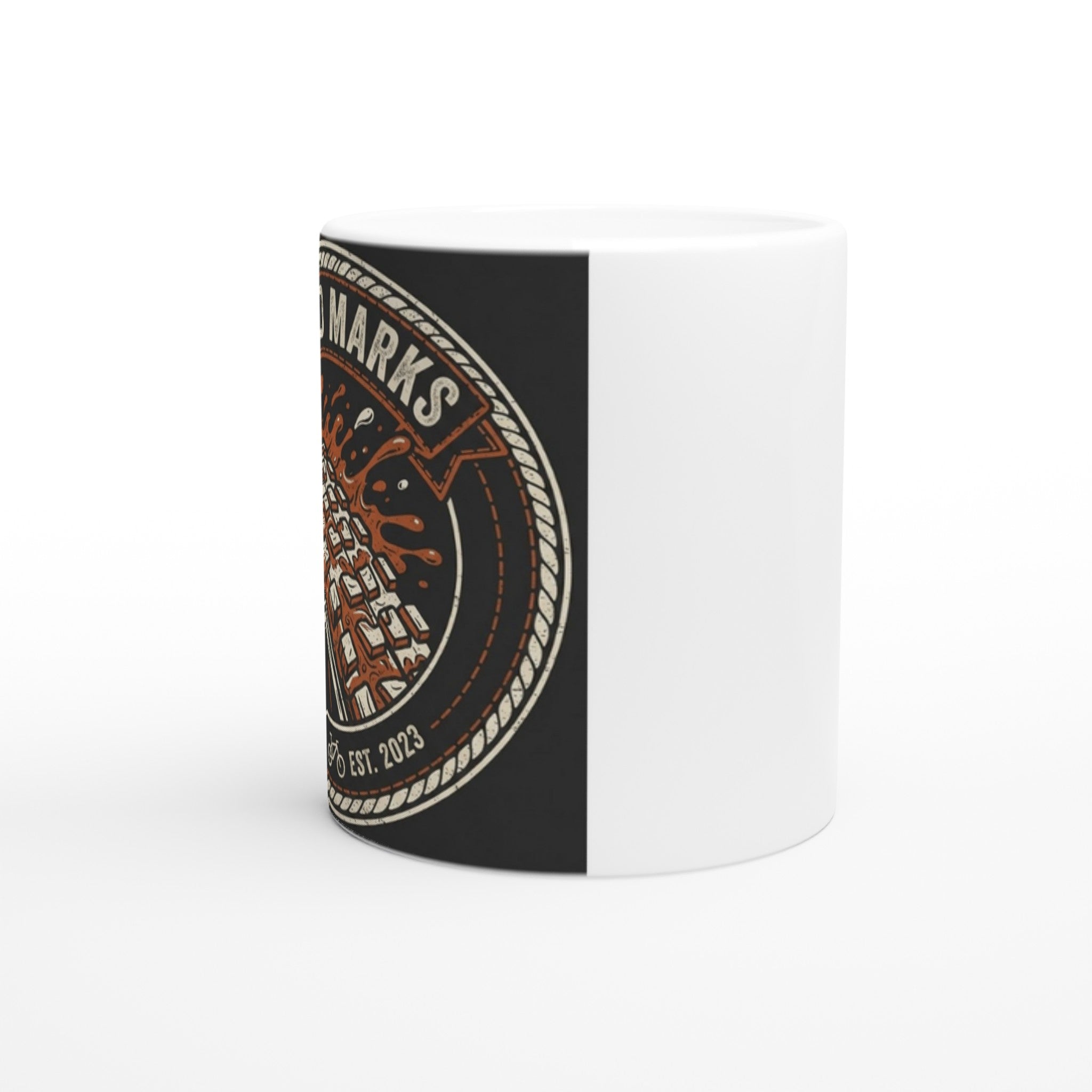 Tread Marks MTB Mug | Mountain Biker Coffee Mug - view 2