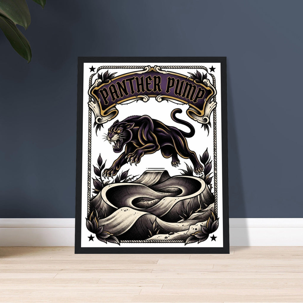 Panther Pump Framed Framed Print | Mountain Bike Wall Art