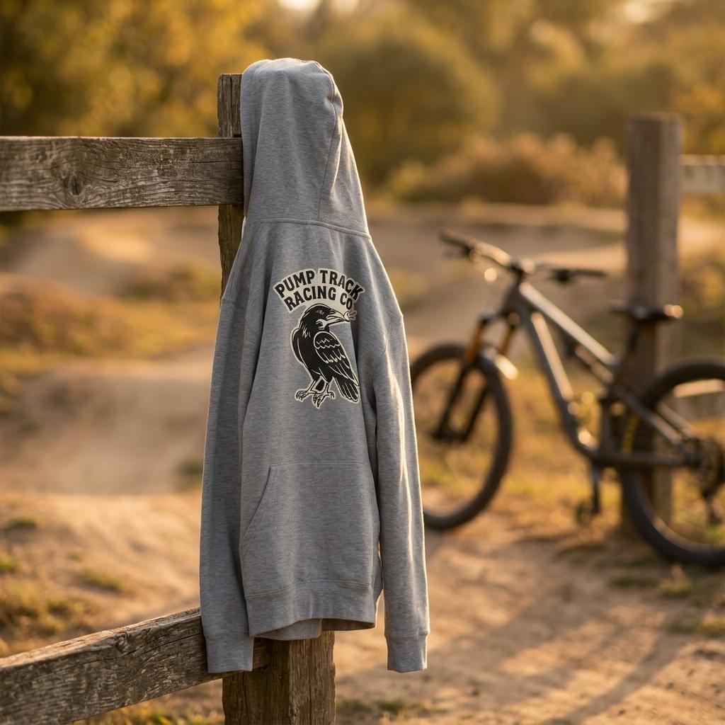 Pump Track Racing Co Raven MTB Hoodie | Mountain Bike & Pump Track Hoodie
