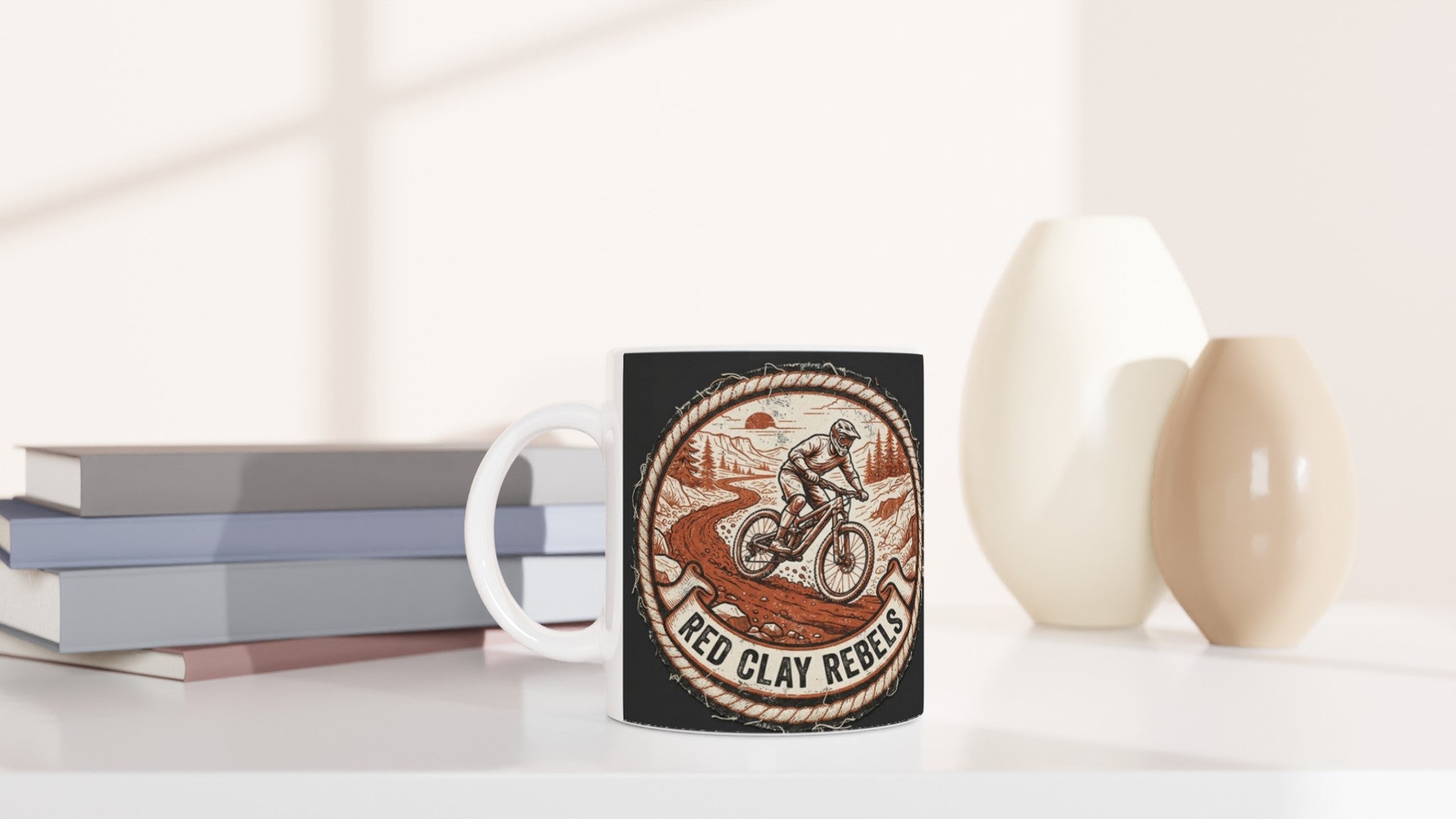 Red Clay Rebels MTB Mug | Mountain Biker Coffee Mug - view 6