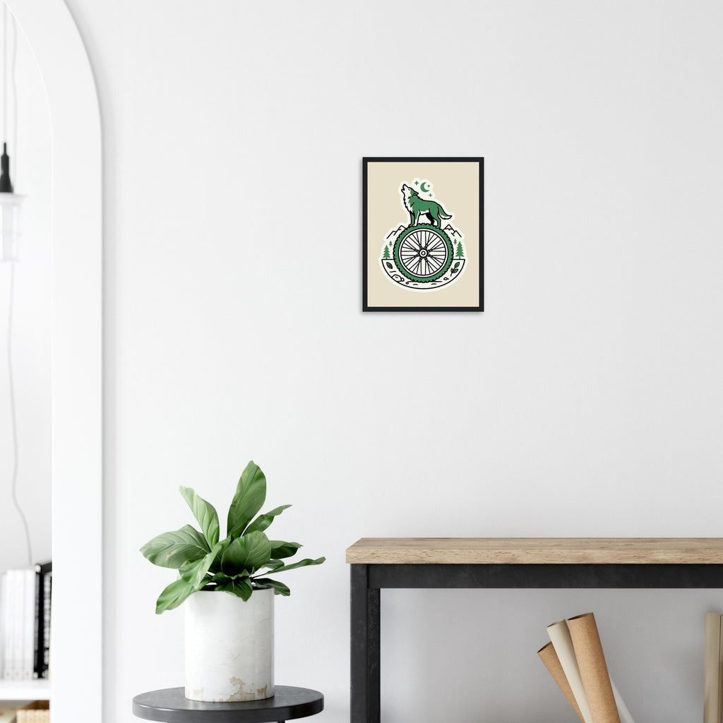 Wheel Howl Framed Print | Mountain Bike Wall Art - view 3
