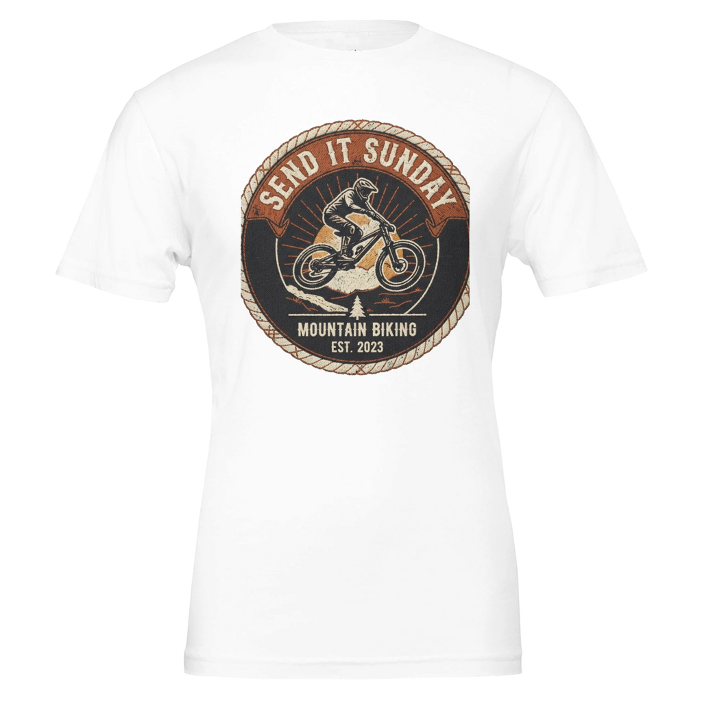 Send It Sunday Dark MTB T-Shirt | Mountain Bike Graphic Tee - view 3