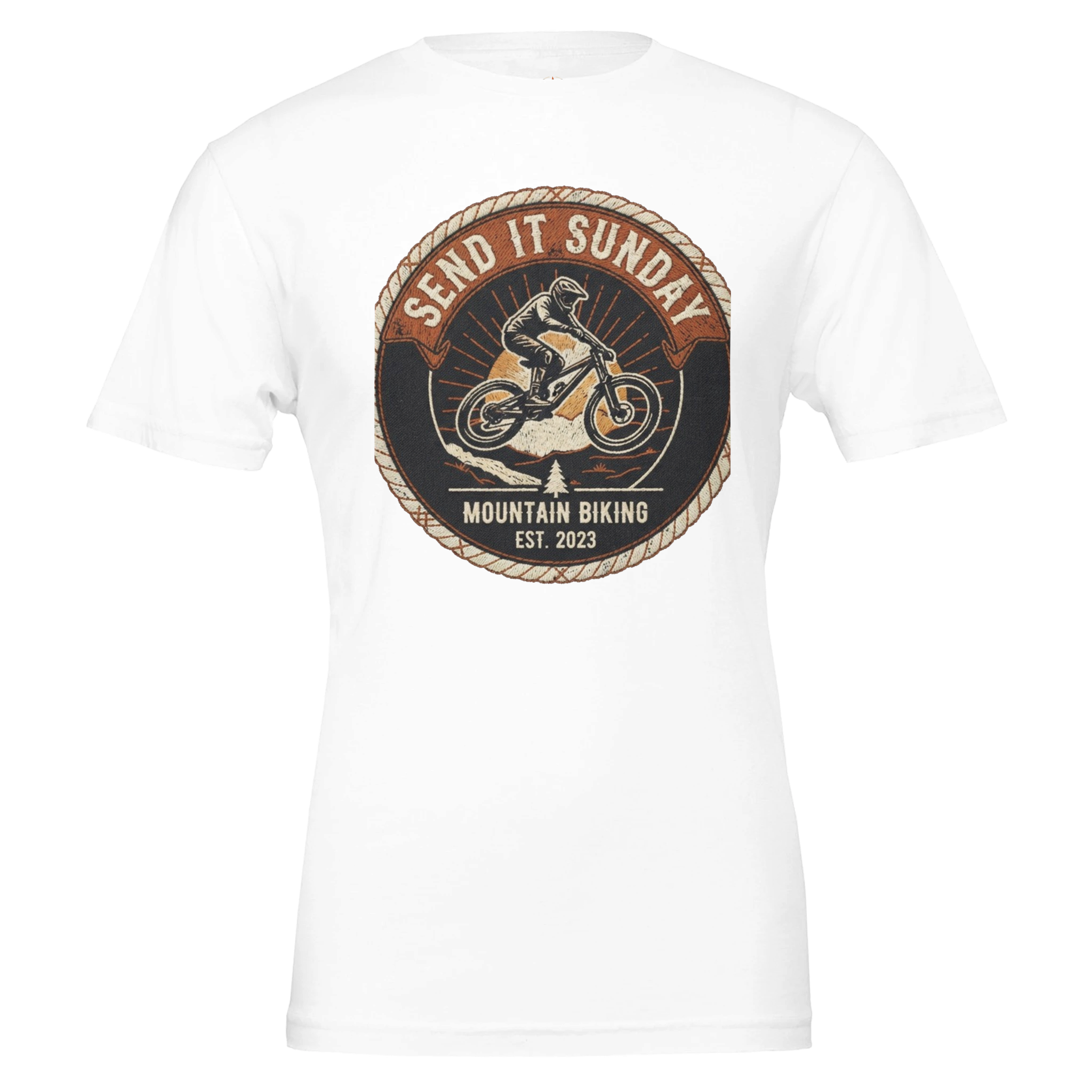 Send It Sunday Dark MTB T-Shirt | Mountain Bike Graphic Tee - view 3