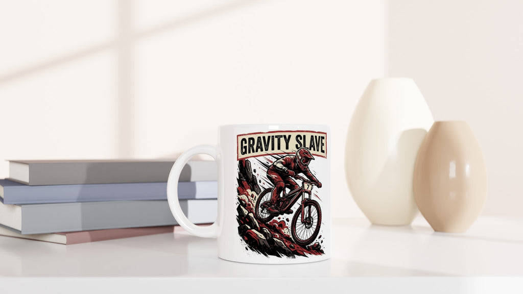 Gravity Slave MTB Mug | Mountain Biker Coffee Mug - view 6