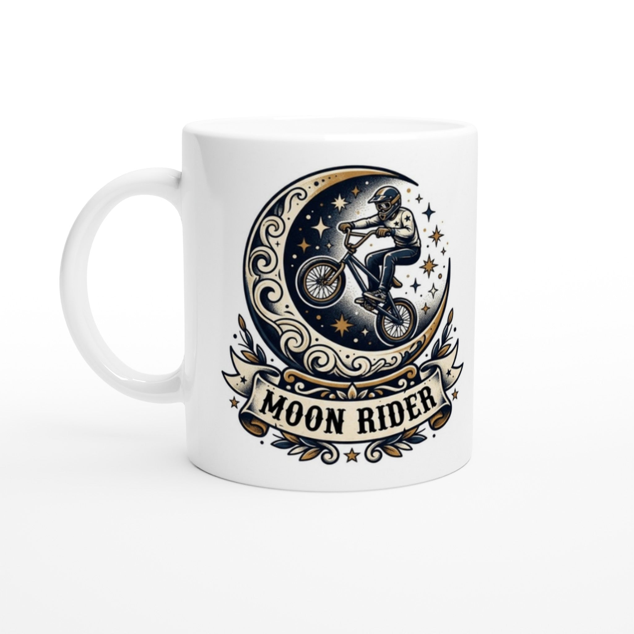 Moon Rider MTB Mug | Mountain Biker Coffee Mug