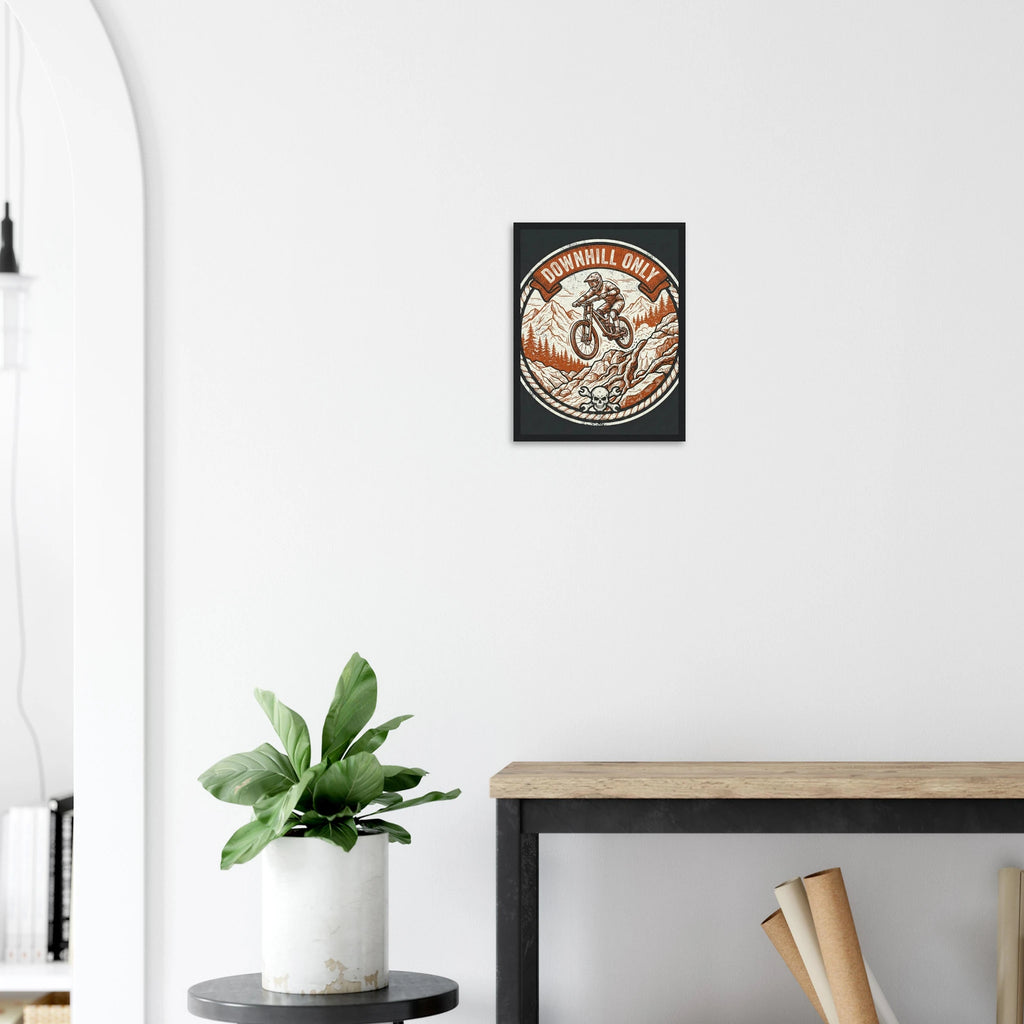 Downhill Only Skull Framed Print | Mountain Bike Wall Art - view 9