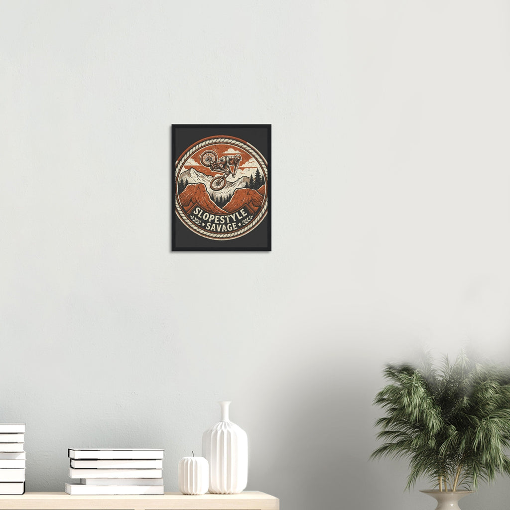 Slopestyle Savage Jump Framed Print | Mountain Bike Wall Art - view 9