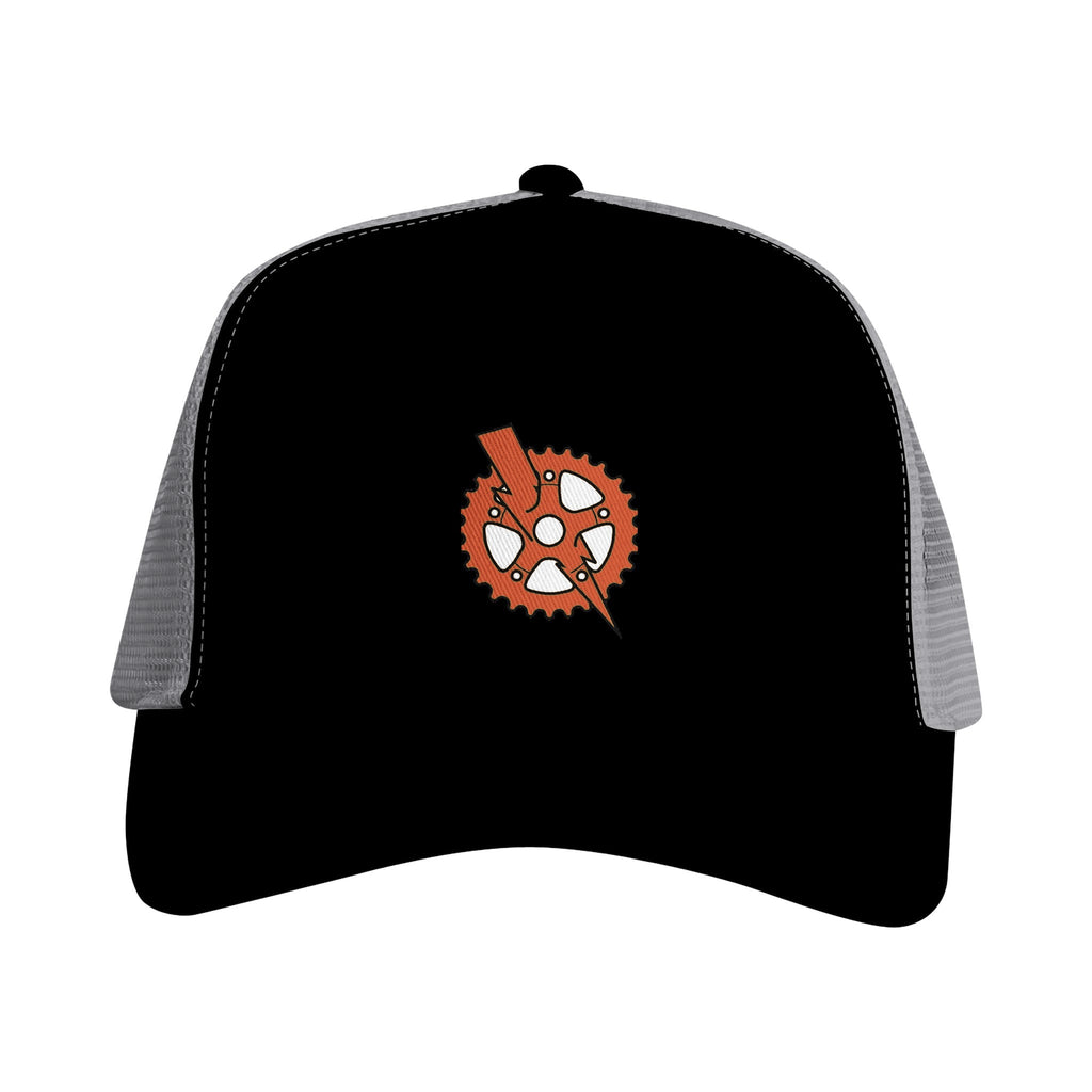Lightning Chainring Trucker Cap — Black And Light Grey