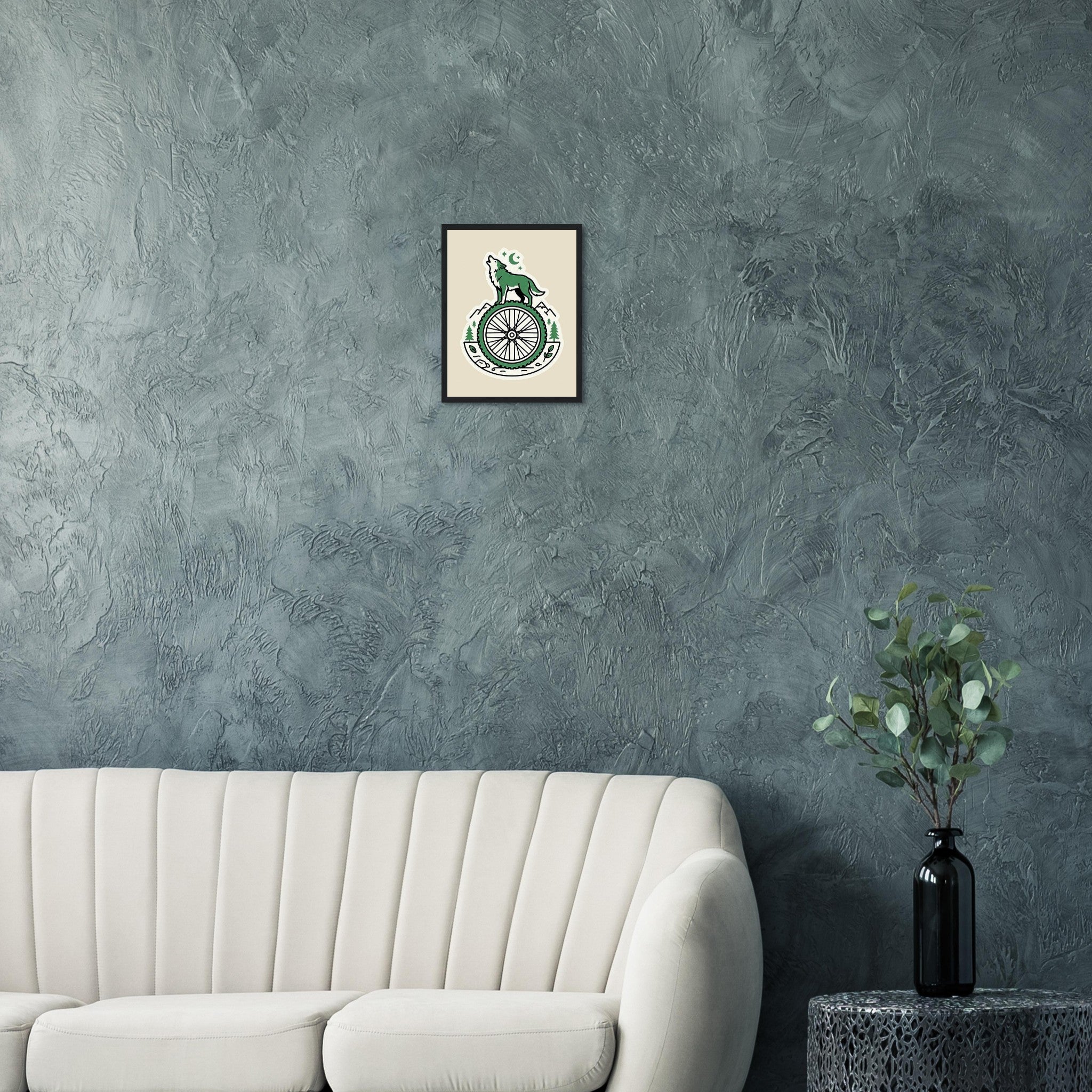 Wheel Howl Framed Print | Mountain Bike Wall Art - view 9