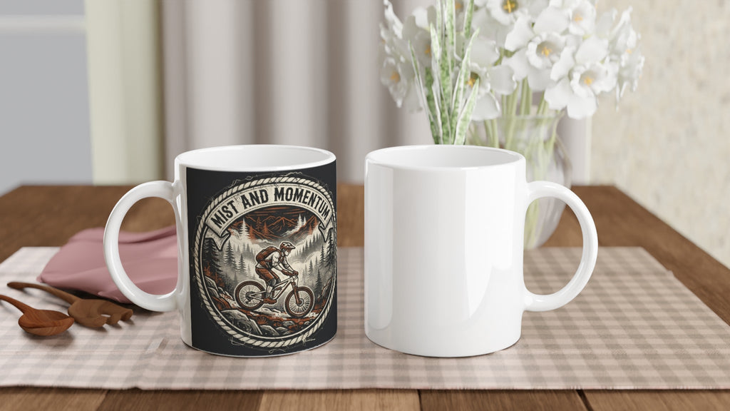 Mist And Momentum Mountain MTB Mug | Mountain Biker Coffee Mug - view 5