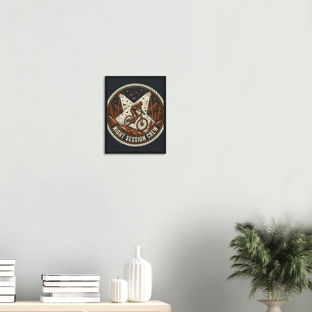 Night Session Crew Framed Print | Mountain Bike Wall Art - view 6