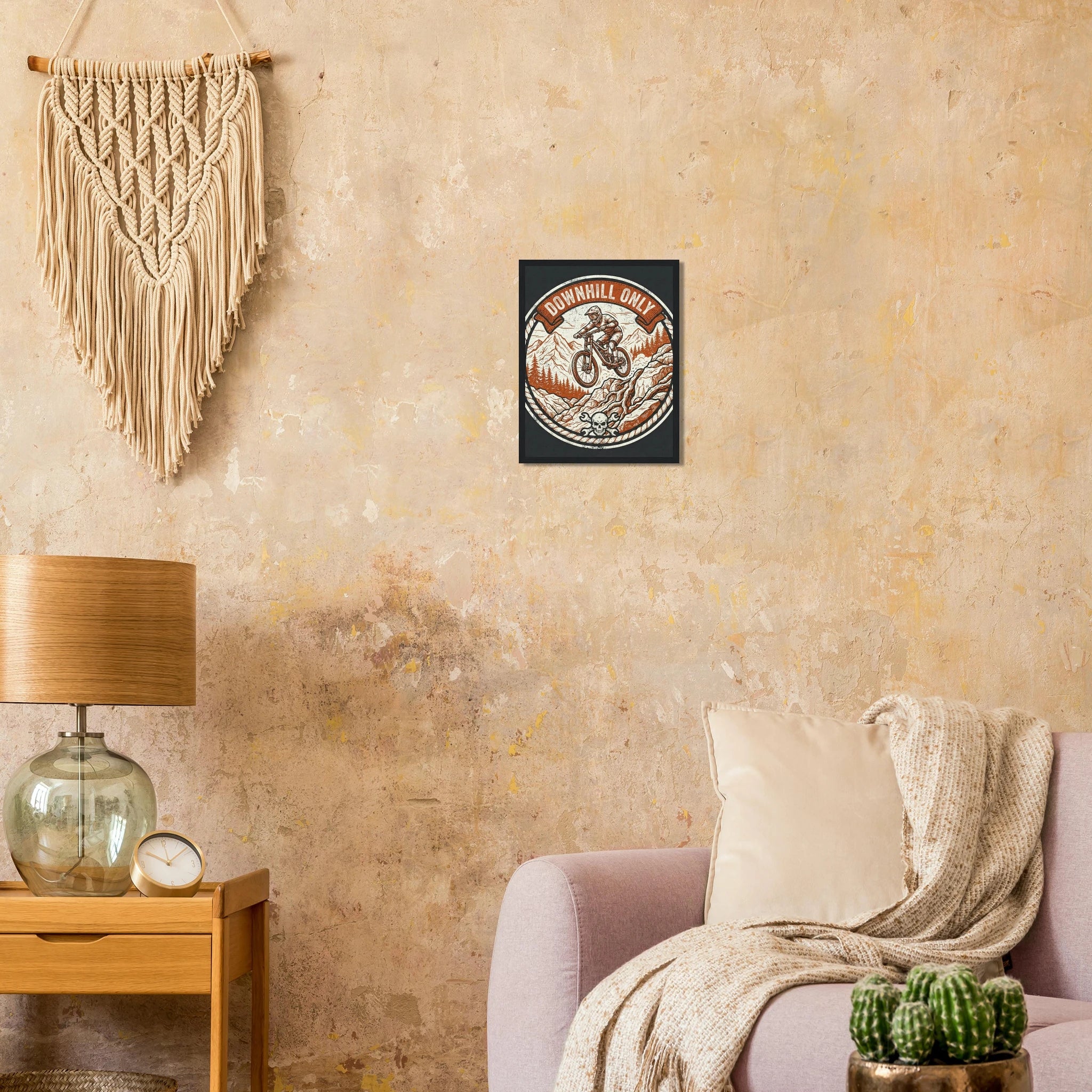 Downhill Only Skull Framed Print | Mountain Bike Wall Art - view 8