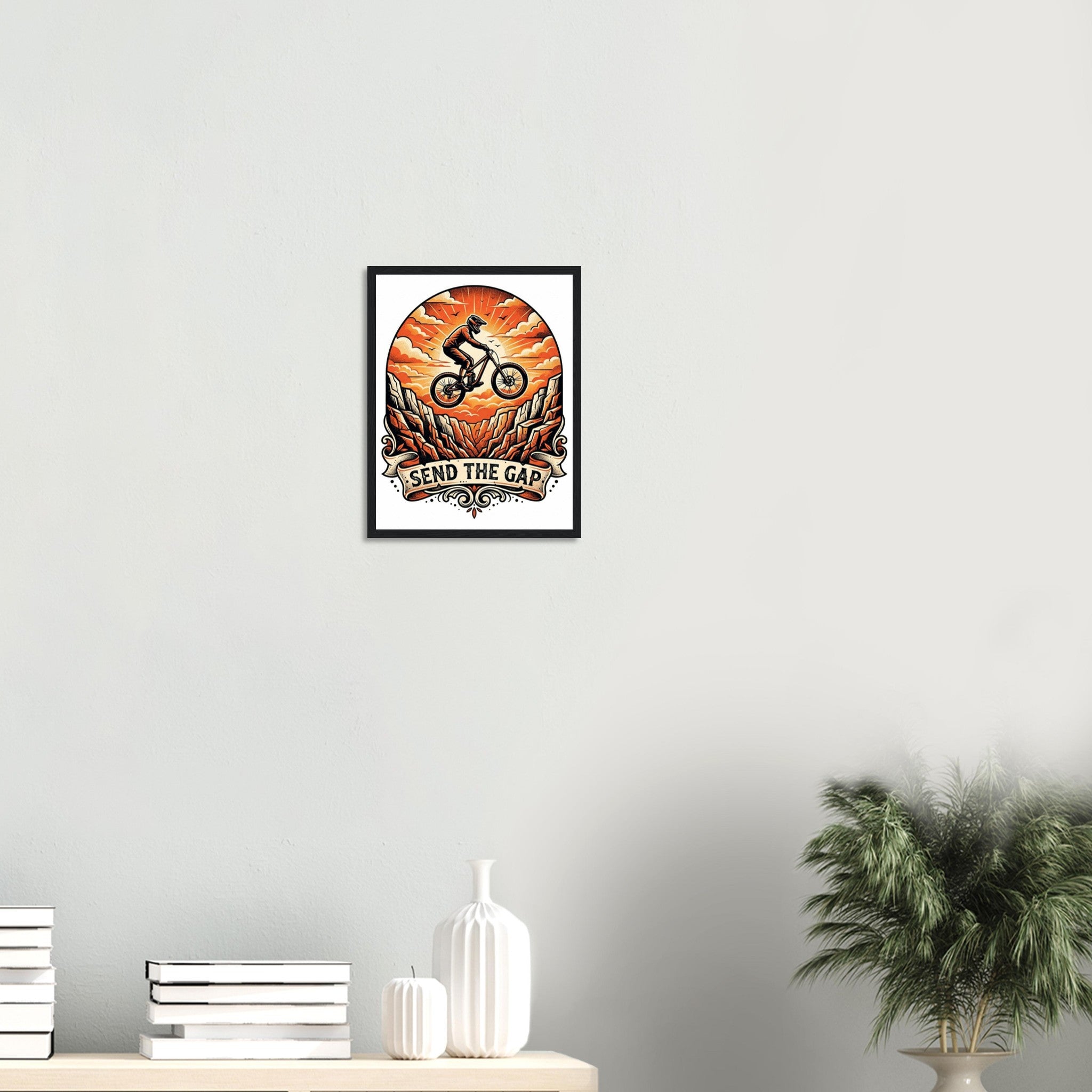 Send The Gap Framed Print | Mountain Bike Wall Art - view 6