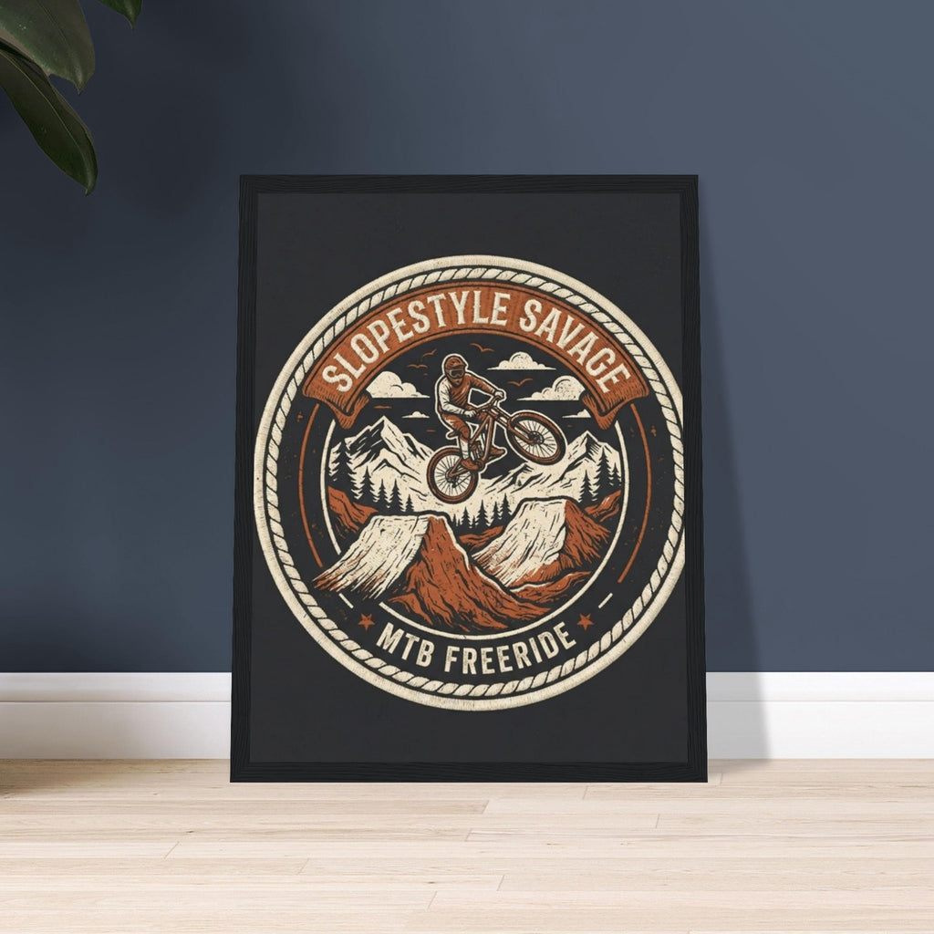 Slopestyle Savage Framed Print | Mountain Bike Wall Art
