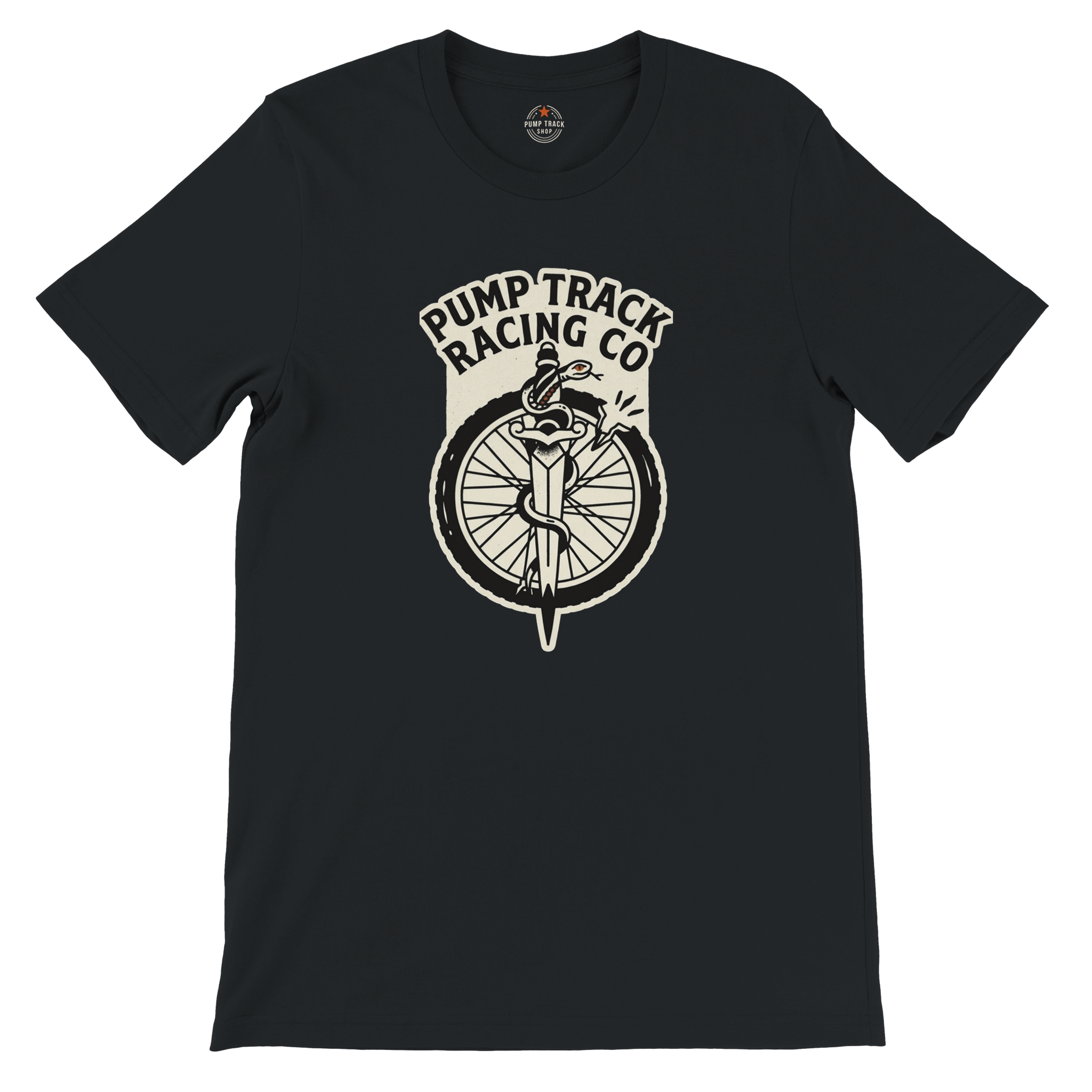 Pump Track Racing Co Snake MTB T-Shirt | Mountain Bike Graphic Tee - view 3
