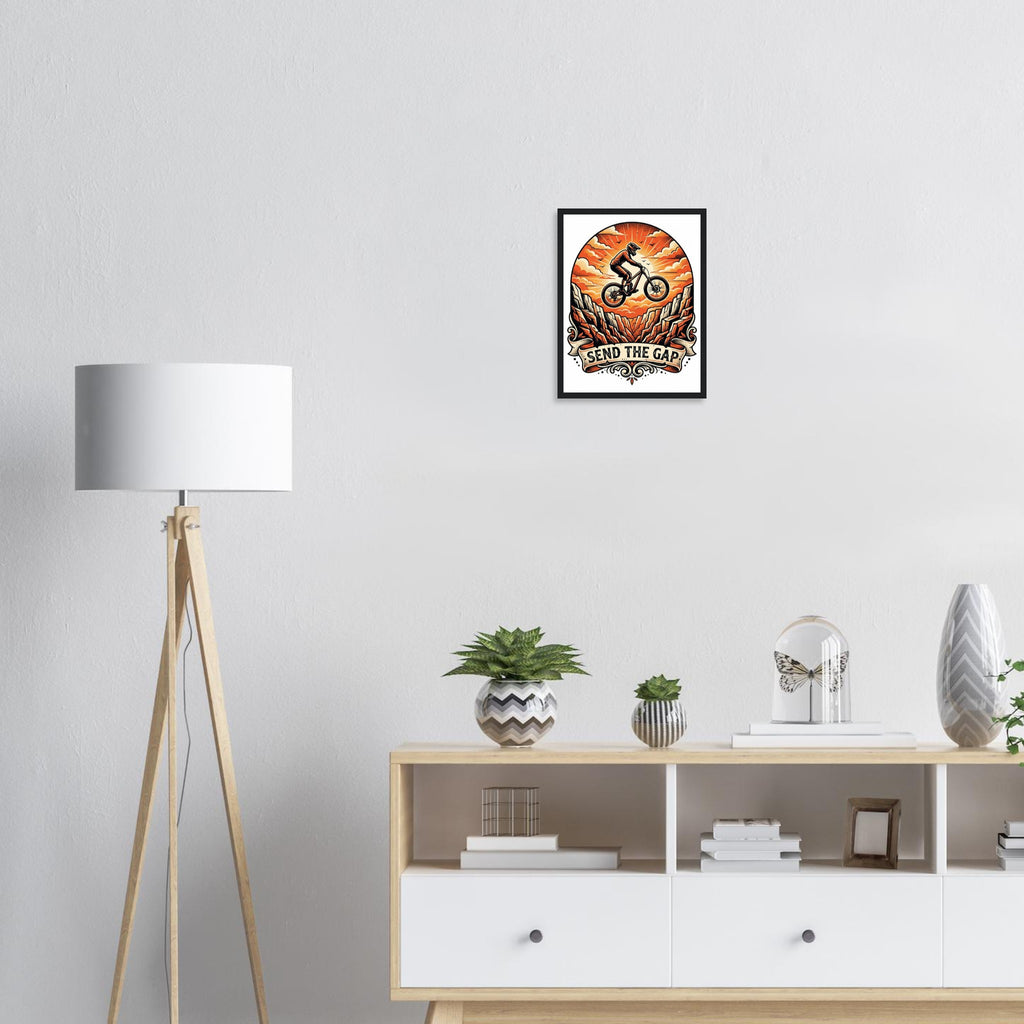 Send The Gap Framed Print | Mountain Bike Wall Art - view 3