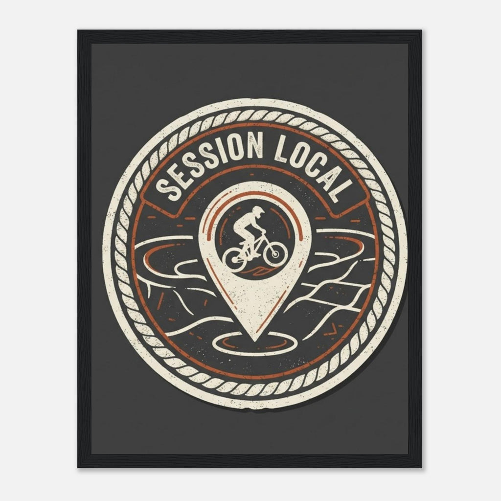 Session Local Framed Print | Mountain Bike Wall Art - view 4