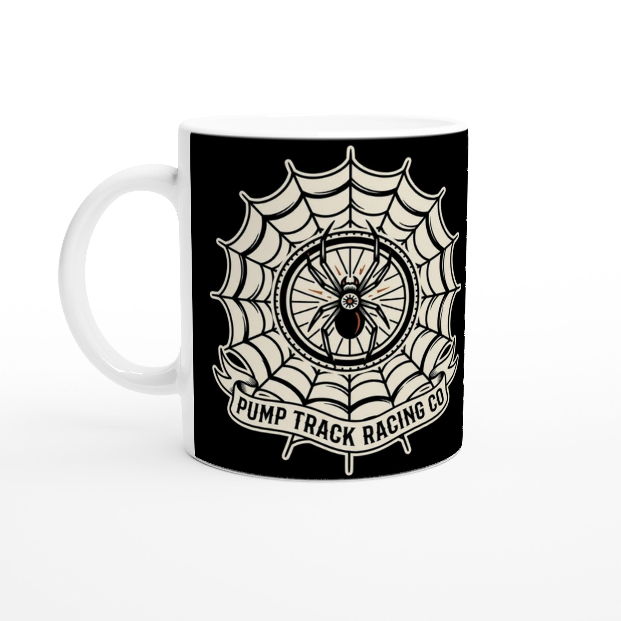 Pump Track Racing Co Spider MTB Mug | Mountain Biker Coffee Mug