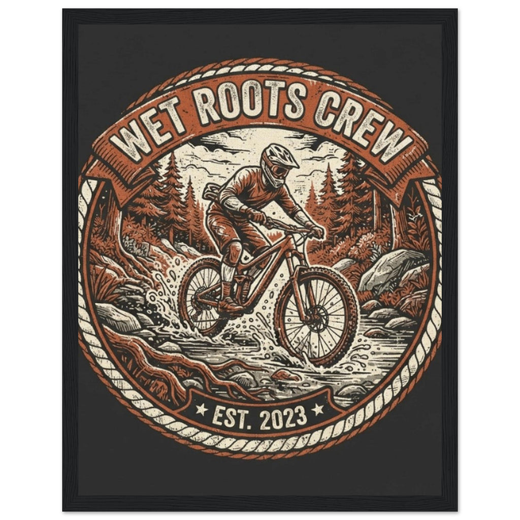 Wet Roots Crew Framed Print | Mountain Bike Wall Art - view 7