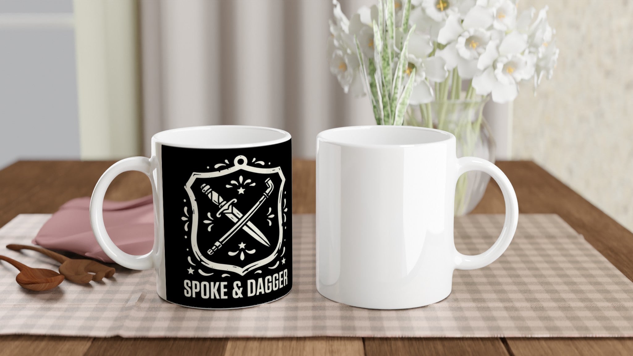 Spoke & Dagger Shield MTB Mug | Mountain Biker Coffee Mug - view 5