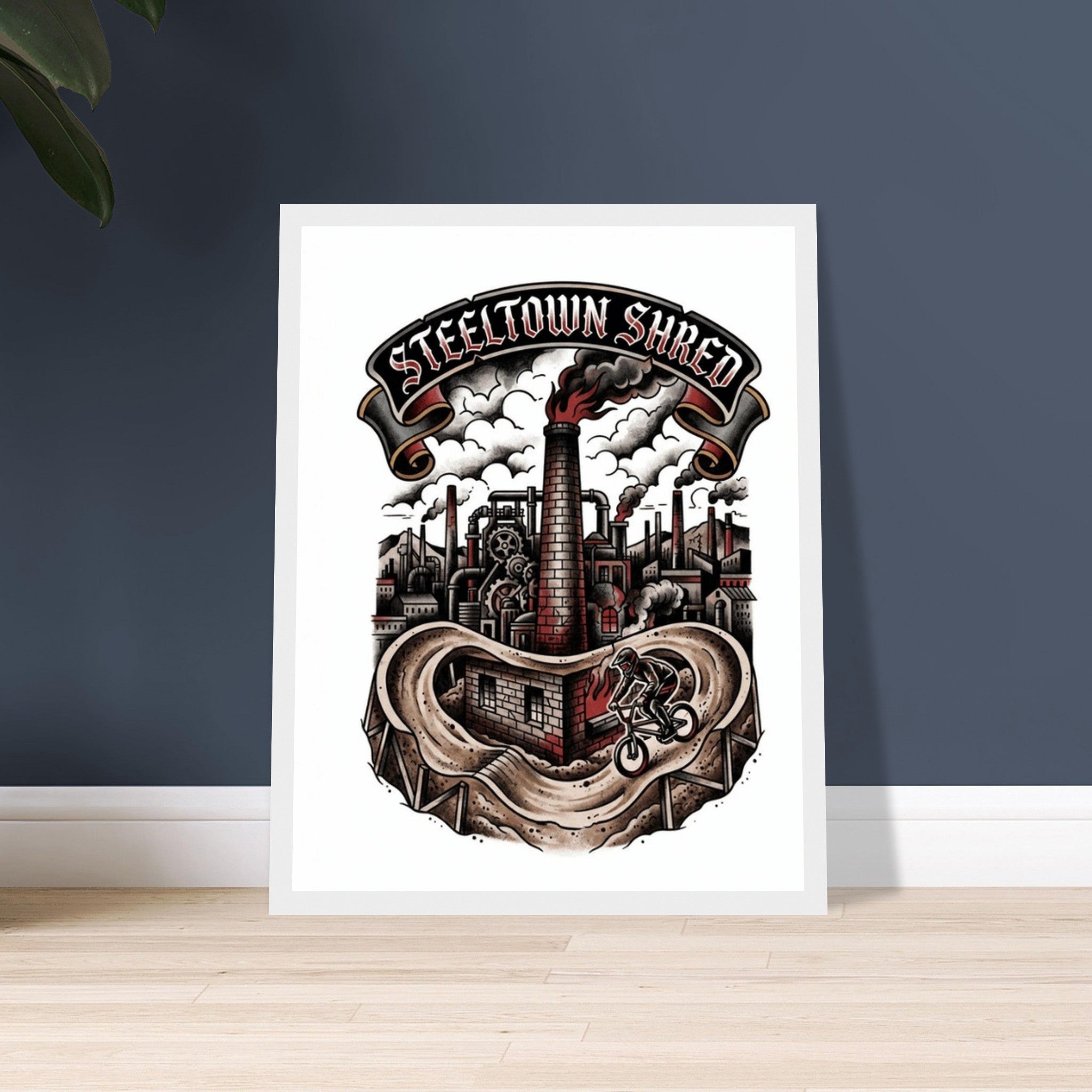Steeltown Shred Mill Framed Print | Mountain Bike Wall Art - view 2