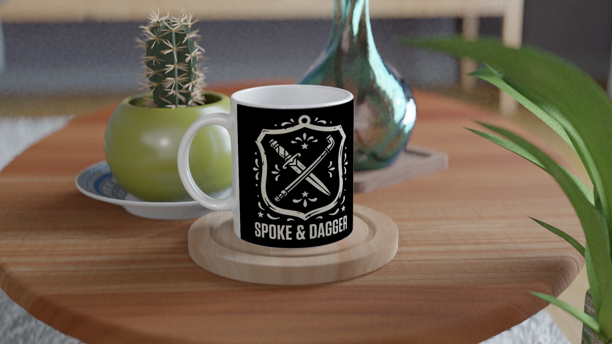 Spoke & Dagger Shield MTB Mug | Mountain Biker Coffee Mug - view 4