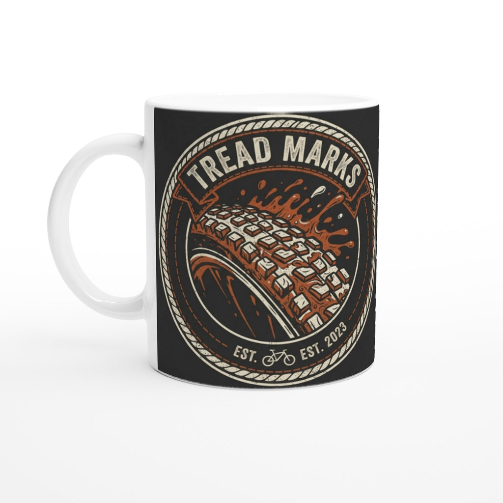 Tread Marks MTB Mug | Mountain Biker Coffee Mug