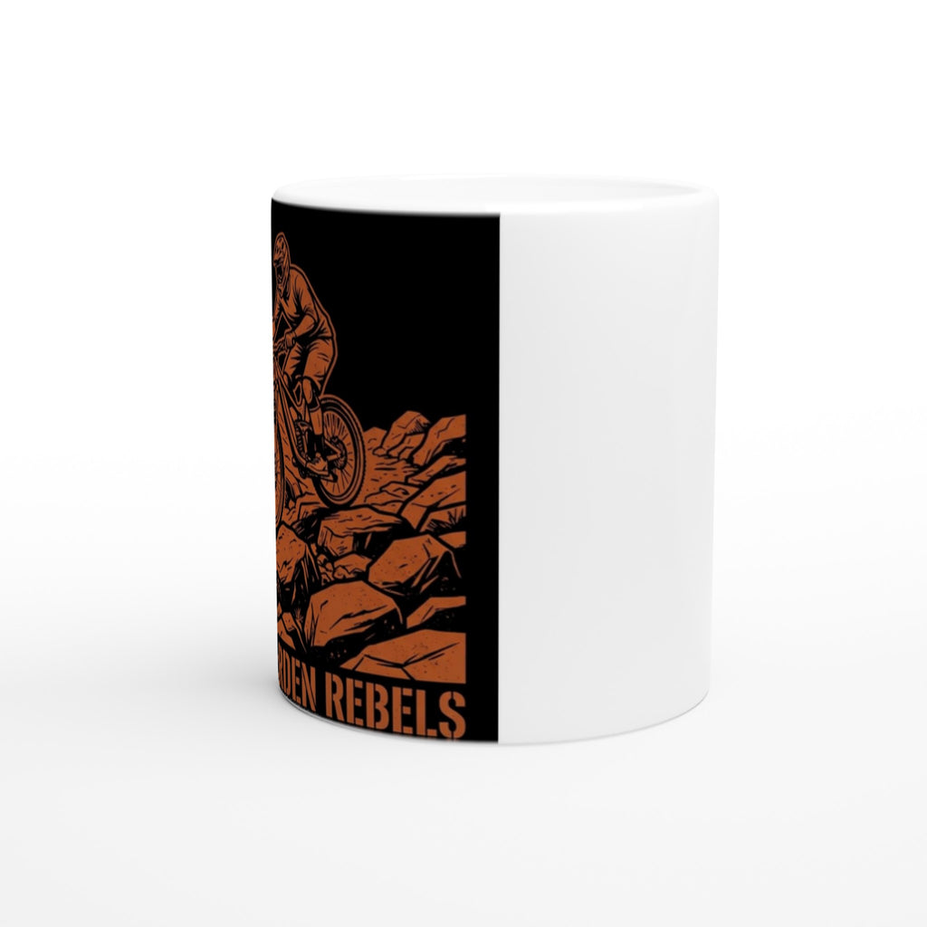 Rock Garden Rebels Rust MTB Mug | Mountain Biker Coffee Mug - view 2