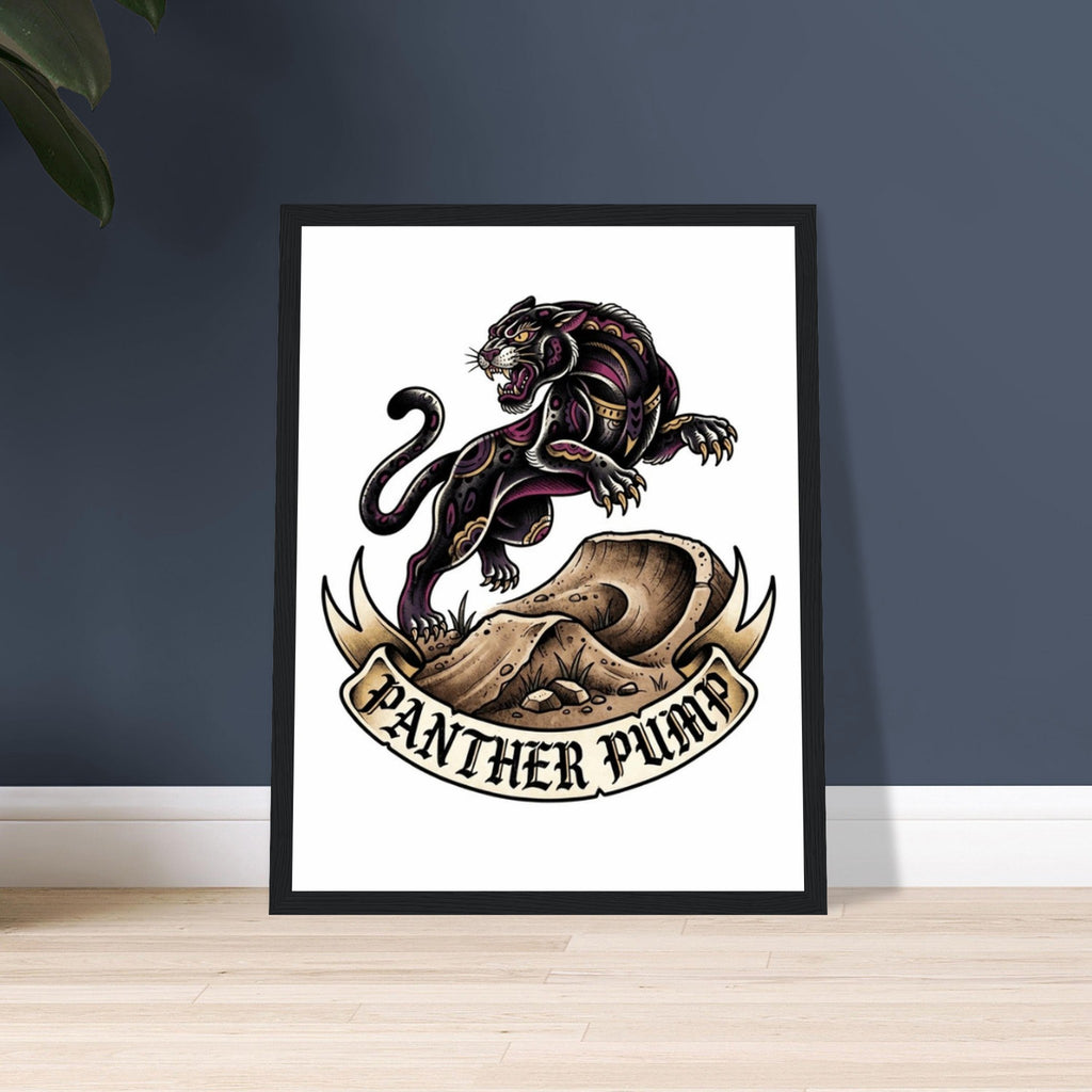 Panther Pump Framed Print | Mountain Bike Wall Art