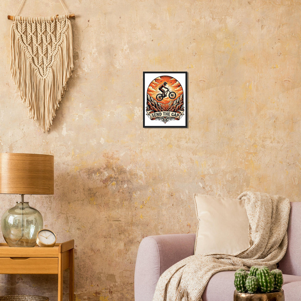 Send The Gap Framed Print | Mountain Bike Wall Art - view 4