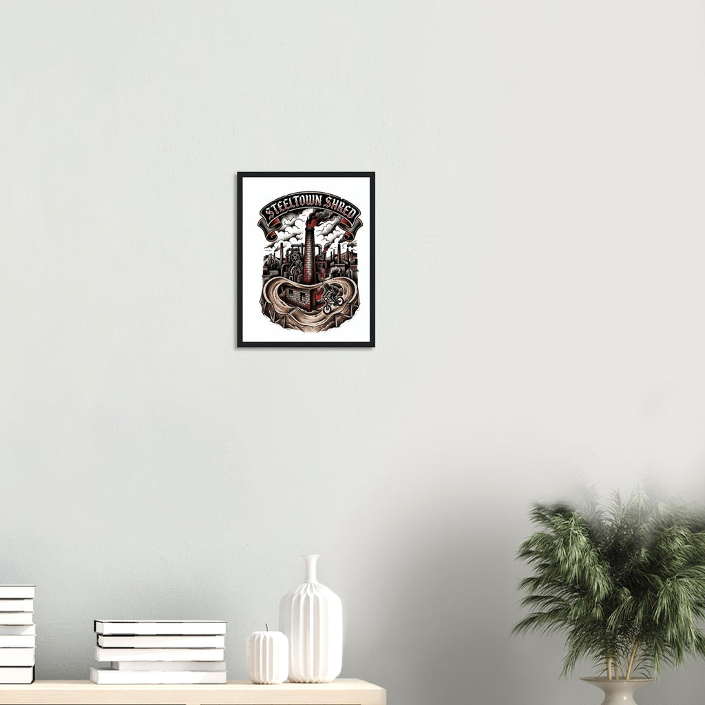 Steeltown Shred Mill Framed Print | Mountain Bike Wall Art - view 6