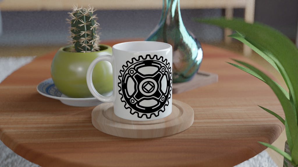 Track Chainring MTB Mug | Mountain Biker Coffee Mug - view 4