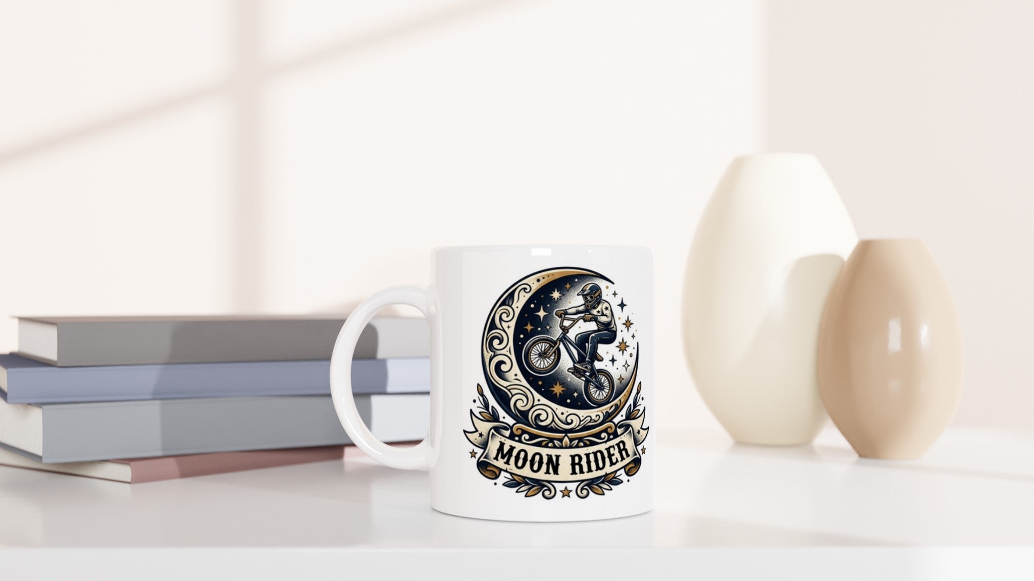 Moon Rider MTB Mug | Mountain Biker Coffee Mug - view 6