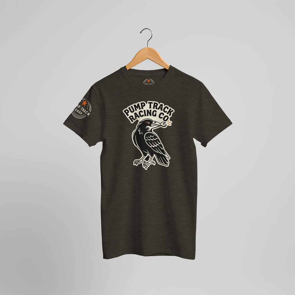 Pump Track Racing Co Raven MTB T-Shirt | Mountain Bike Graphic Tee