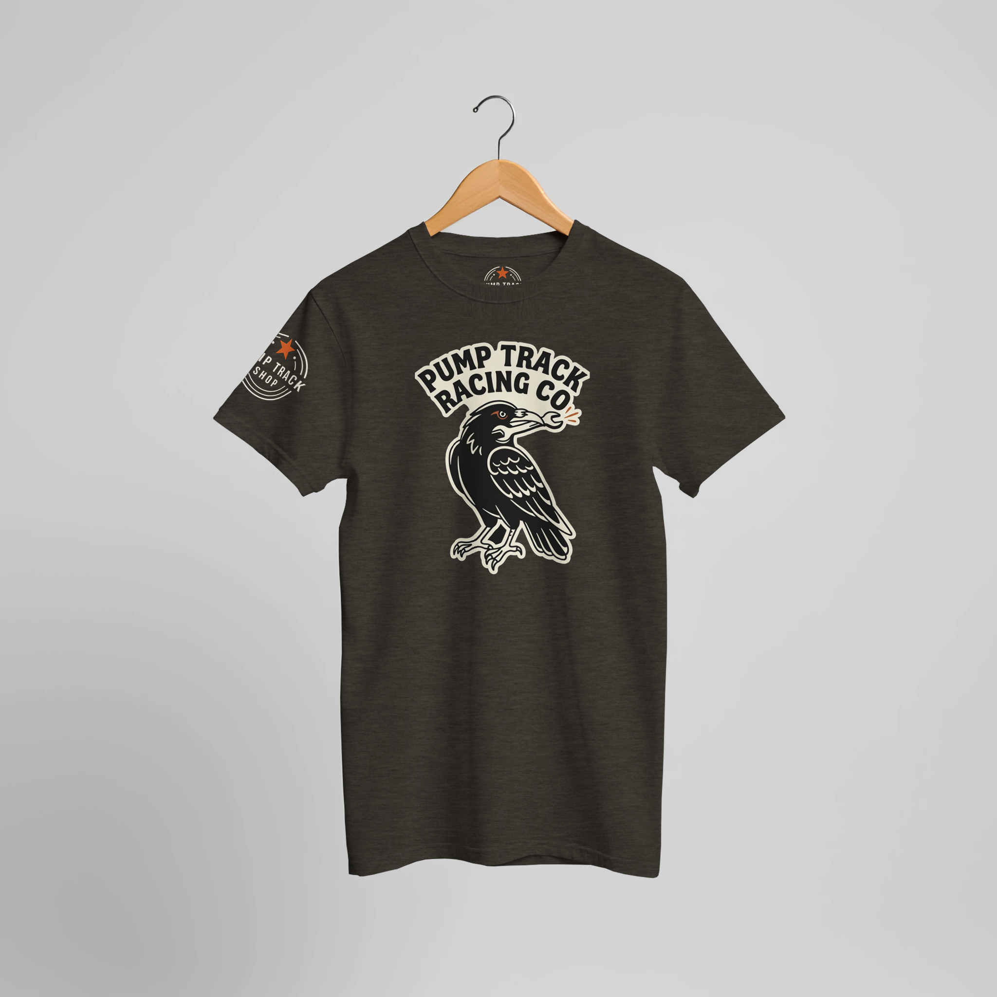 Pump Track Racing Co Raven MTB T-Shirt | Mountain Bike Graphic Tee