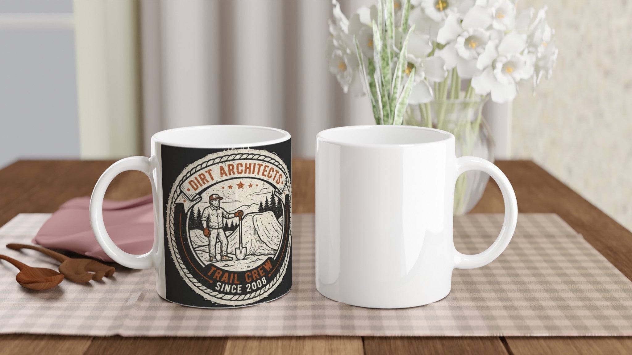 Dirt Architects Trail Crew MTB Mug | Mountain Biker Coffee Mug - view 5