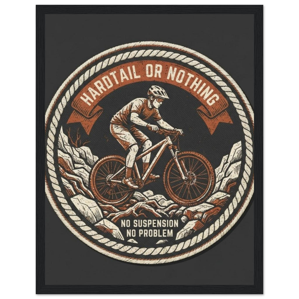 Hardtail Or Nothing Framed Print | Mountain Bike Wall Art - view 7