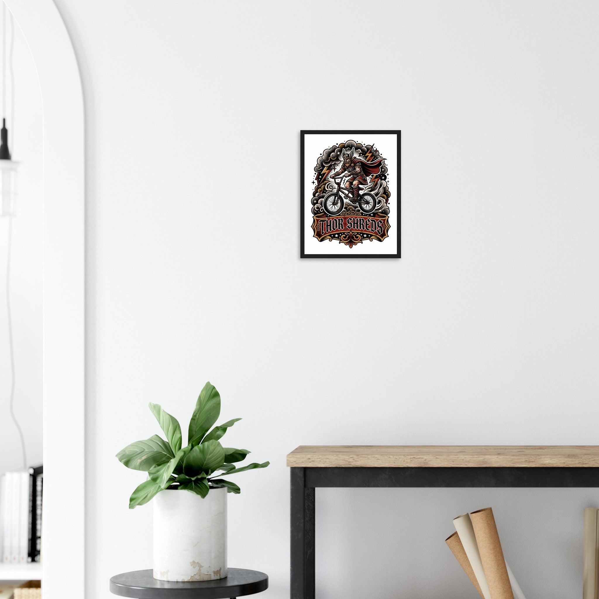 Thor Shreds Framed Print | Mountain Bike Wall Art - view 9