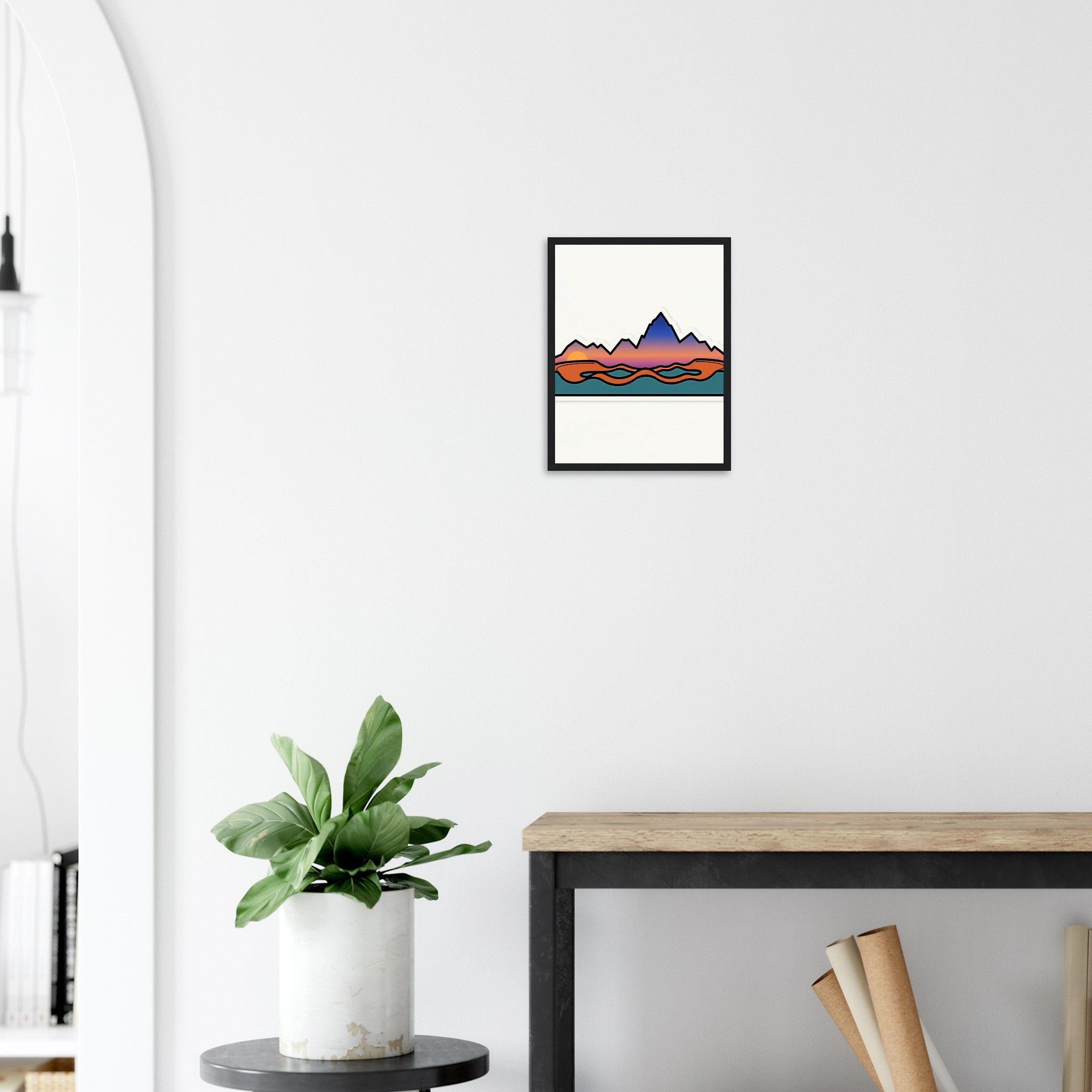 Sunset Ridge Framed Print | Mountain Bike Wall Art - view 10