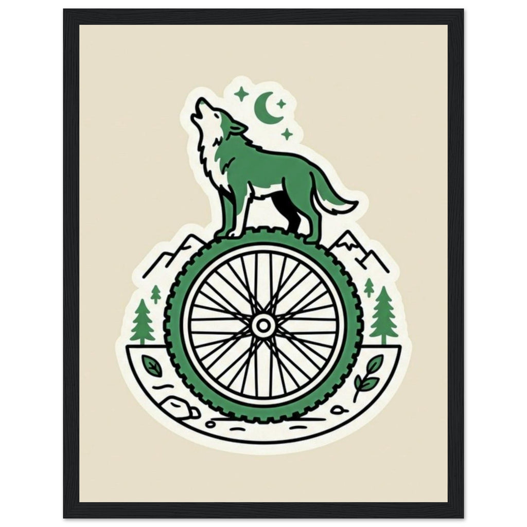 Wheel Howl Framed Print | Mountain Bike Wall Art - view 6