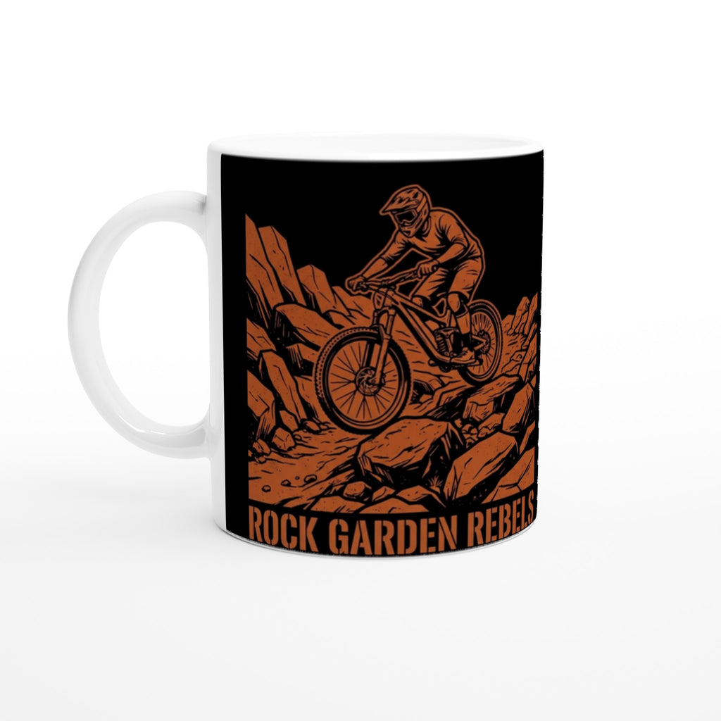Rock Garden Rebels Rust MTB Mug | Mountain Biker Coffee Mug
