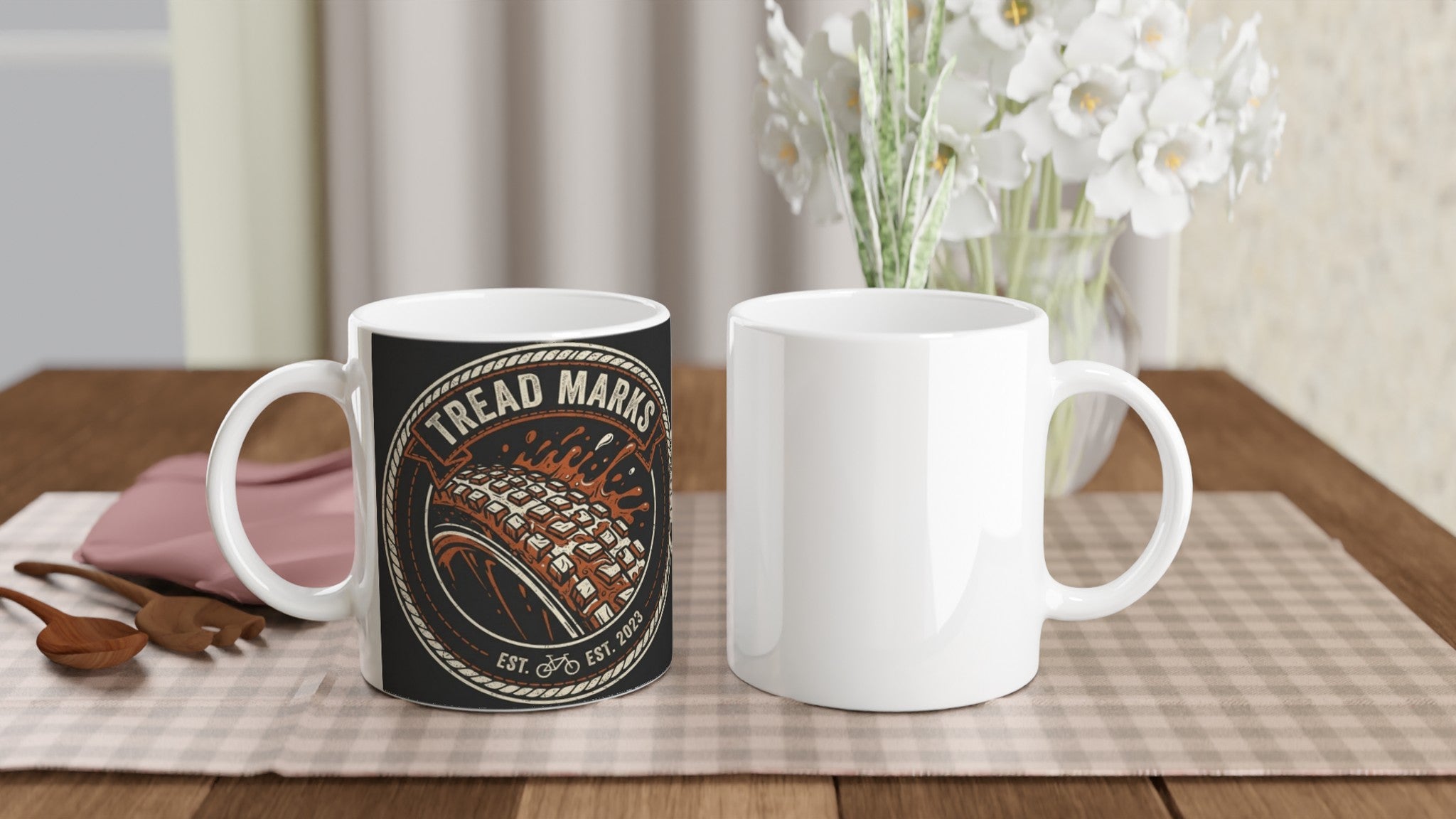 Tread Marks MTB Mug | Mountain Biker Coffee Mug - view 5