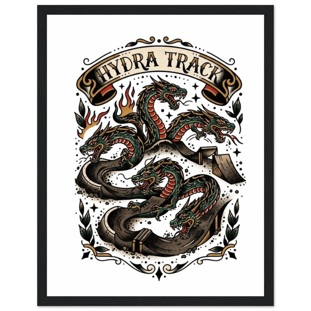 Hydra Track Framed Print | Mountain Bike Wall Art - view 3